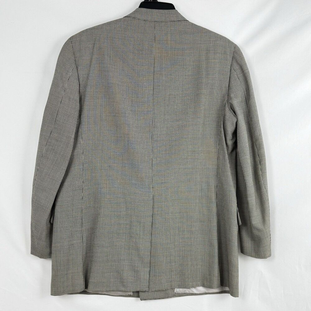 Paul Stuart Men’s Black/houndstooth Double Breasted Wool Size 42 R Vintage - Picture 3 of 16